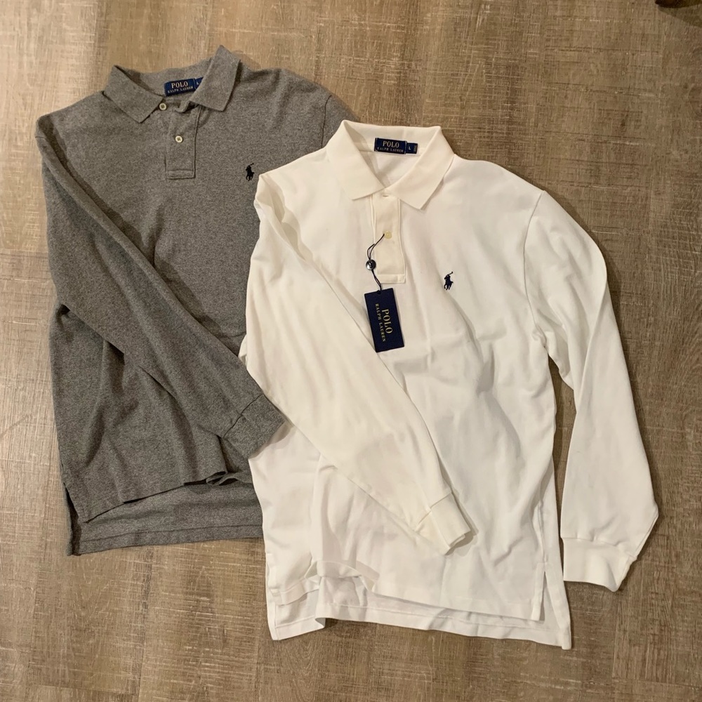 Men’s Long-Sleeve Polo shirt. Size Large